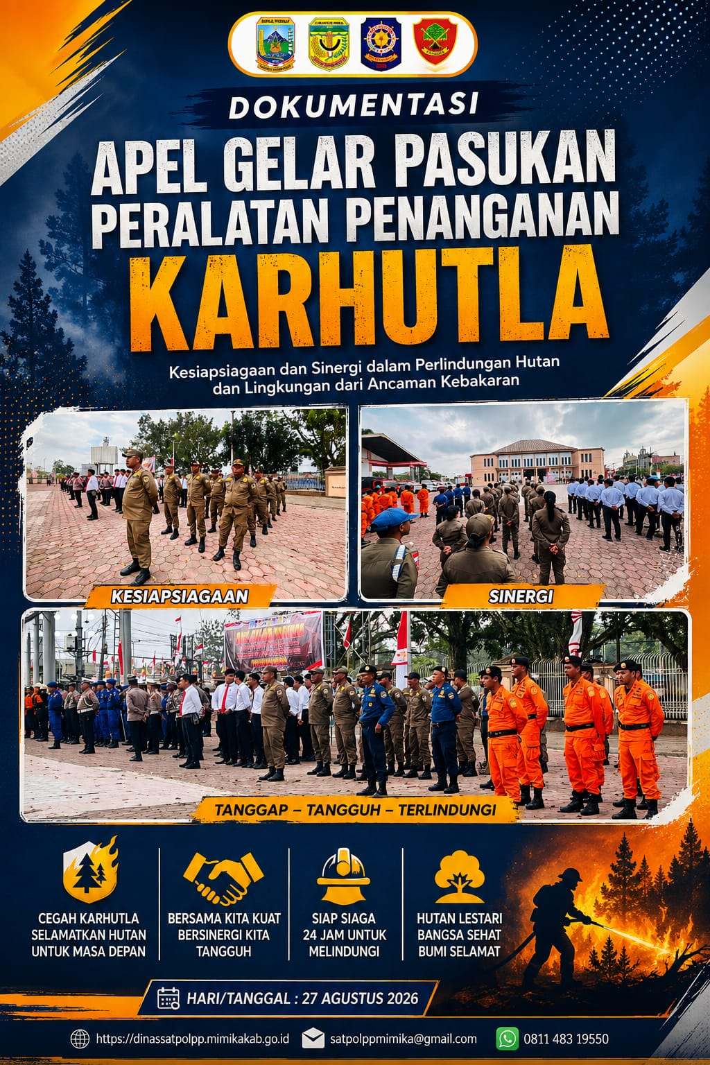 APEL GABUNGAN GELAR PENANGANAN KARHUTLA 